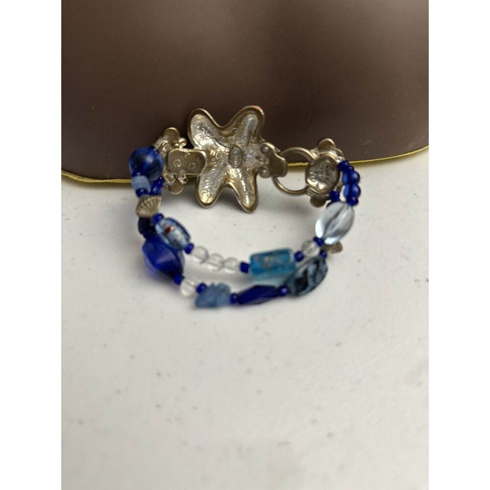Chicos Starfish Dual Layered Glass 7.5” Magnetic Closure Bracelet